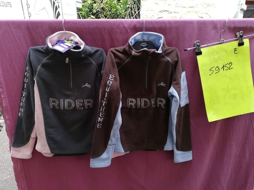 polaire fleece equitheme 6 choco/ciel