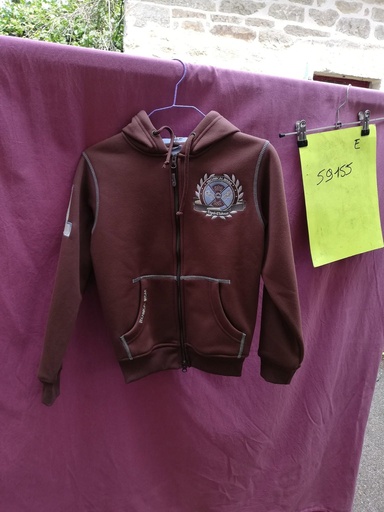sweat junior cecile equitheme 12 choco/ciel