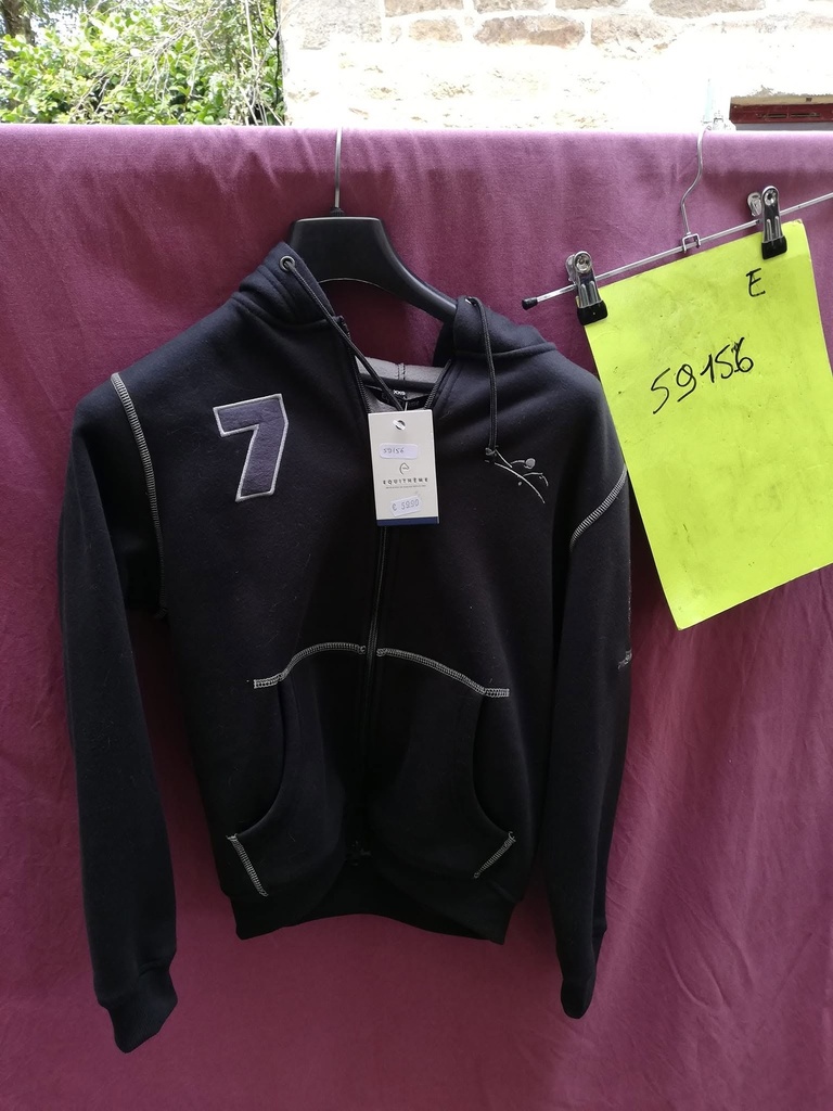 sweat junior cecile equitheme XXS noir