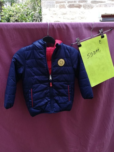blouson e-kid reservible equitheme 10 navy