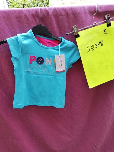 T-shirt e-kids poney equitheme 6 ciel