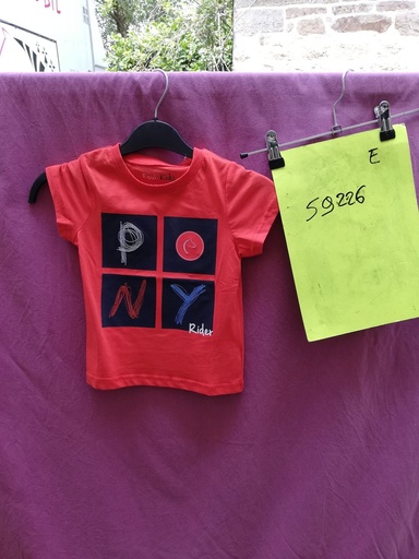 T-shirt e-kids pony equitheme 8 orange