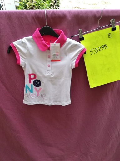 polo e-kids love equitheme 4 blanc