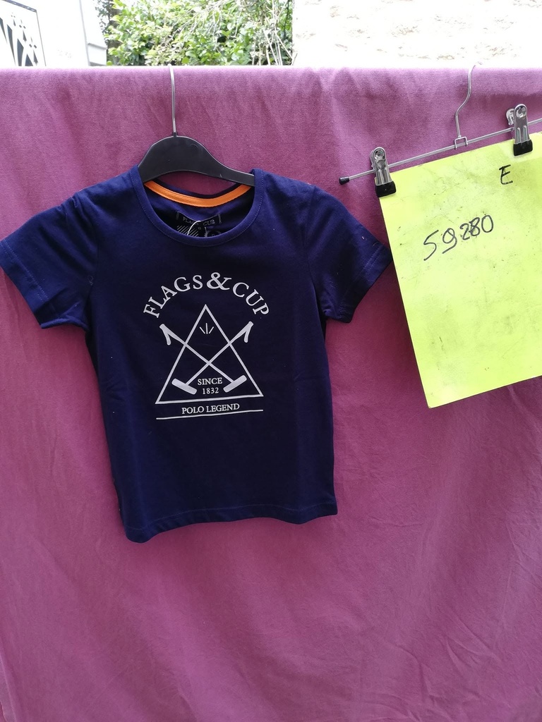 T-shirt cuzco enfant flags and cup 8 navy