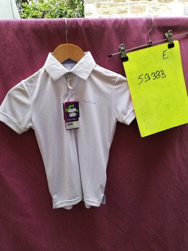 polo concours mesh equitheme 12 blanc
