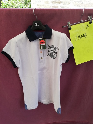 polo carrie Mountain horse M blanc