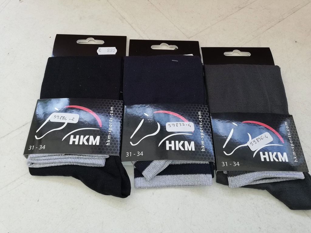 chaussettes fines hkm gris/argent 31/34