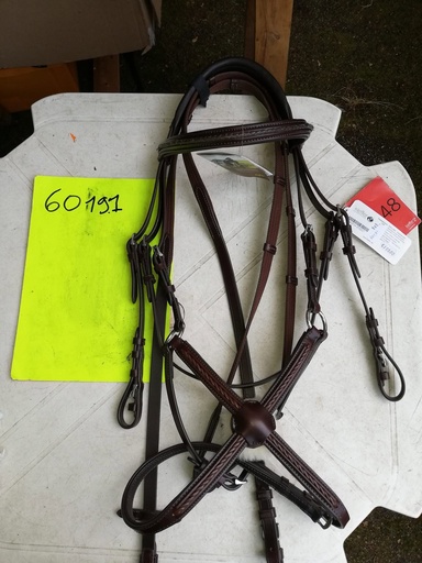 bridon + renes muserolle croisée columba kieffer FULL marron