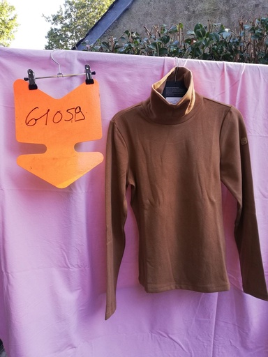 pull col roulé HKM marron clair XL