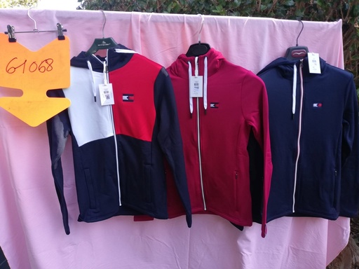 sweat zippé capuche tommy hilfiger /