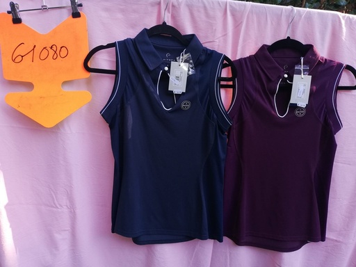 polo sans manches equiteheme sarah marine L