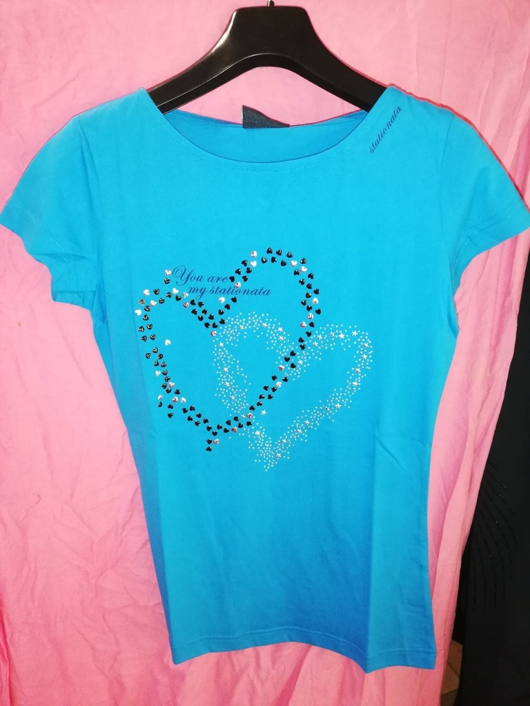 t-shirt stationata santa guila bleu roi XS