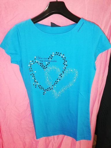 t-shirt stationata santa guila bleu roi XS