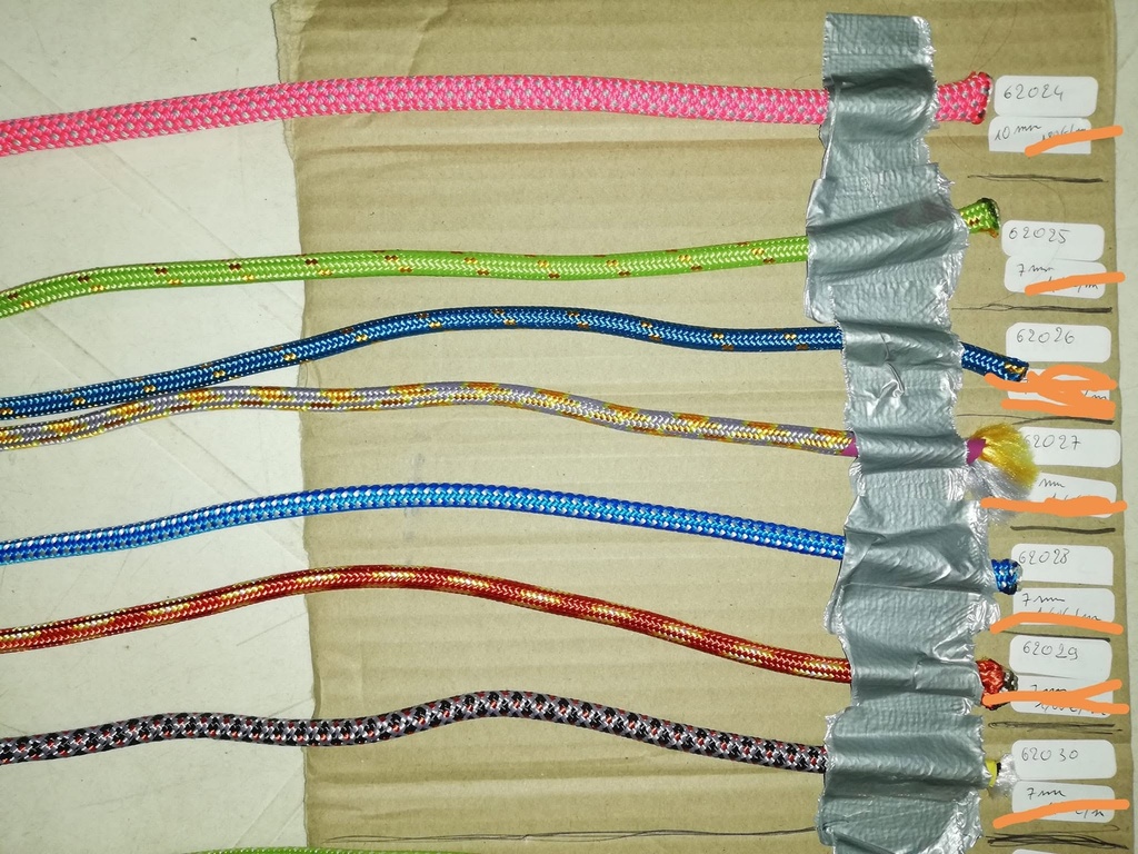 corde 7mm rouge/jaune