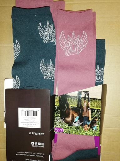 chaussettes QHP veerle (lot de 2) rose + turquoise 27/30