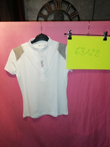 polo concours penelope venice blanc/gris femme S