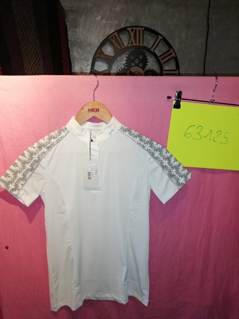 polo concours penelope anais blanc/gris femme M