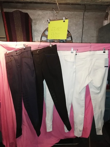 pantalon equitheme safir blanc femme 44
