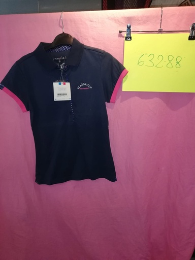 polo flags and cup catamarca marine/rose femme XL