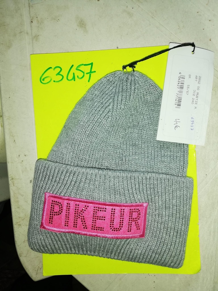 bonnet laine pikeur gris/rose