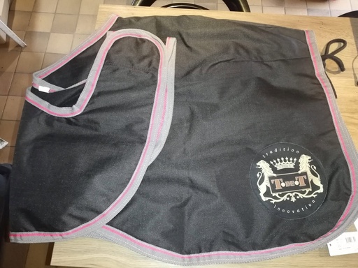 couvre reins TdeT noir/gris/rose imper Doublé polaire taille 105cm
