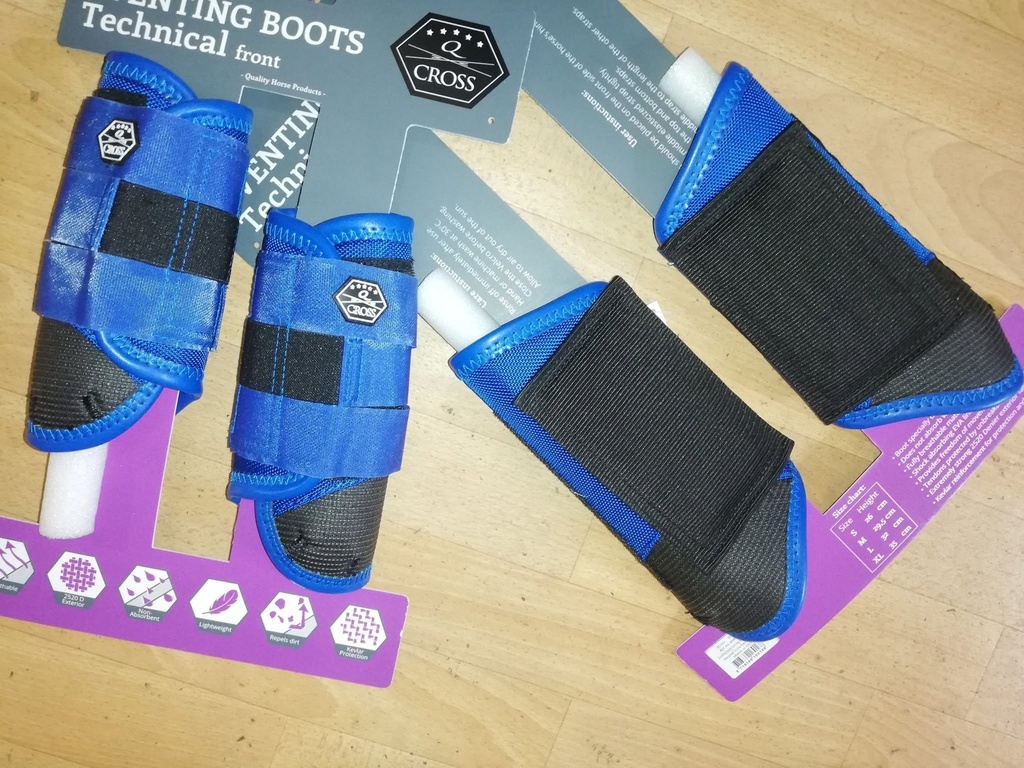 guetres de cross QHP anterieurs + posterieurs blue