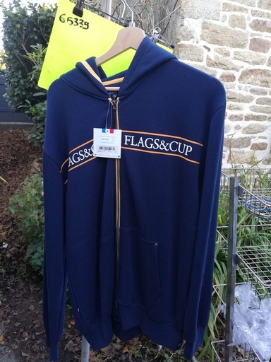 sweat capuche flags and cup marine XL