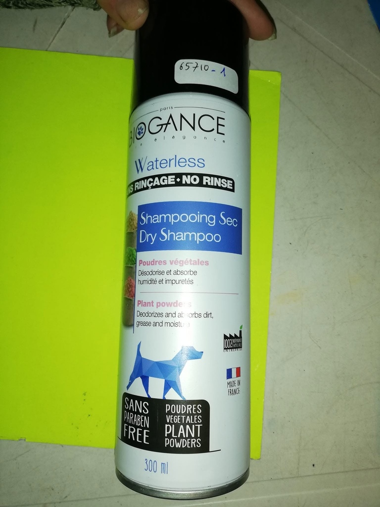 shampoing sec sans rinçage biogance 300ml
