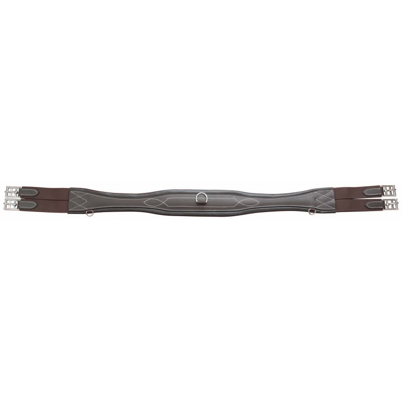 sangle TdeT anatomique cuir lisse decoupé havane 125
