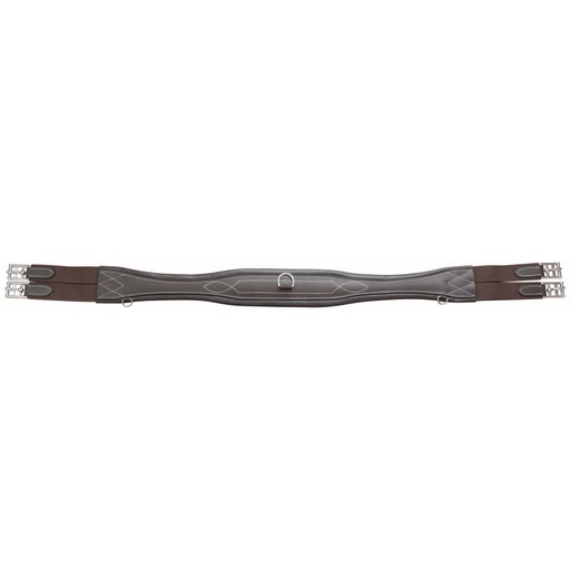 sangle TdeT anatomique cuir lisse decoupé havane 125