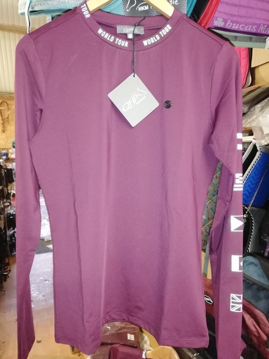 T-shirt manches longues QHP world tour mauve 38
