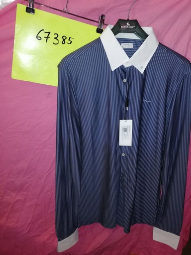 chemise concours manches longues opium animo homme marine rayé 44fr (50it)