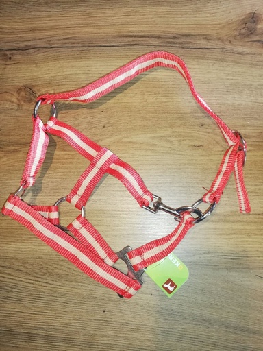licol poulain kerbl 00 rouge beige