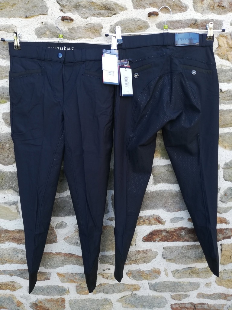 Pantalon Je t'aime EQUITHÈME - Safir fond silicone /