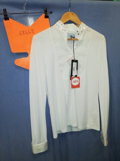 polo concours cavalleria toscana « micro sequin »blanc M