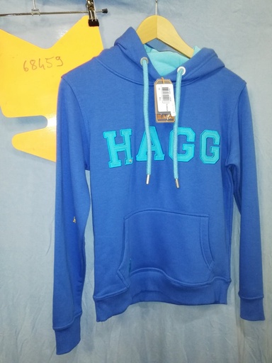 sweat HAGG à capuche bleu XS