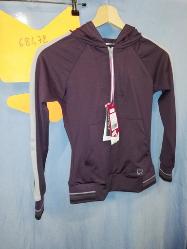 sweat capuche QHP noleste violet 105/116/6ans