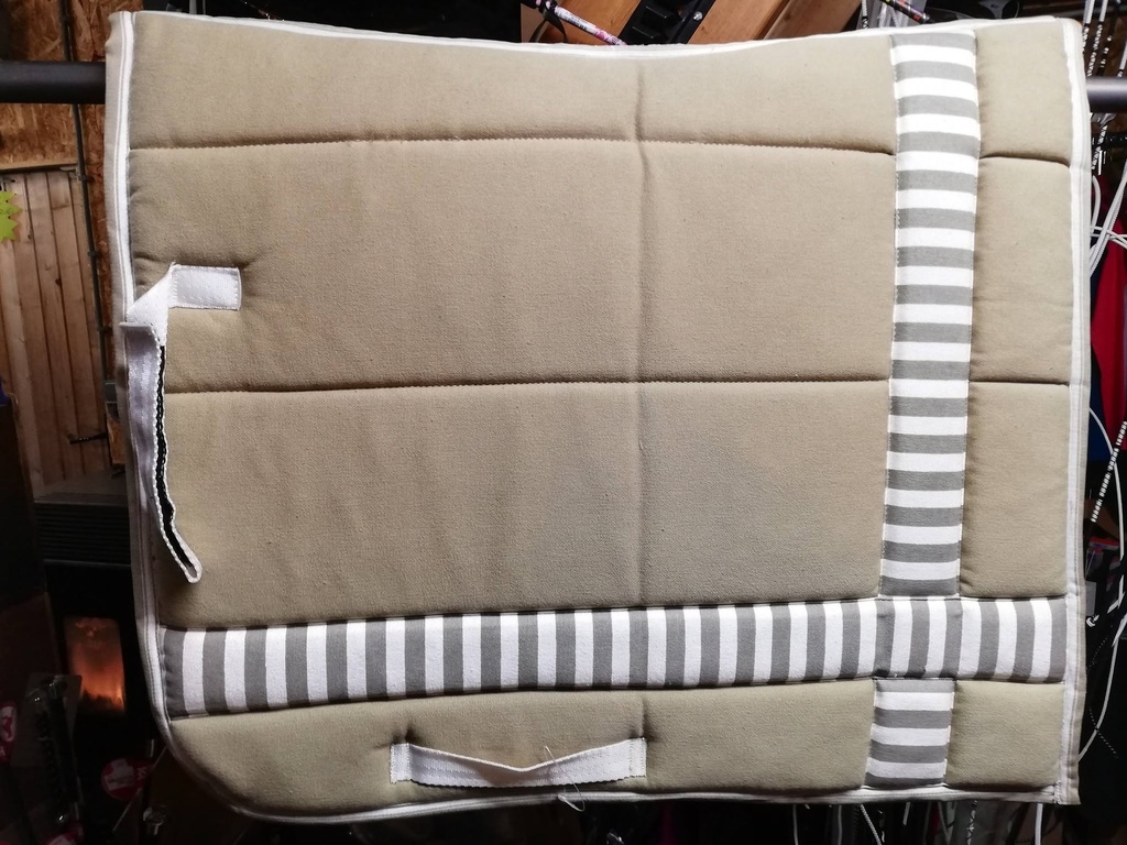 tapis Equitheme Stripe Dressage Beige/ciel
