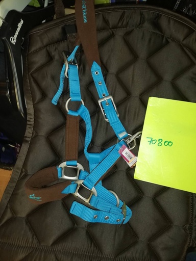 Licol Equitheme Luxe Poney Turquoise/choco