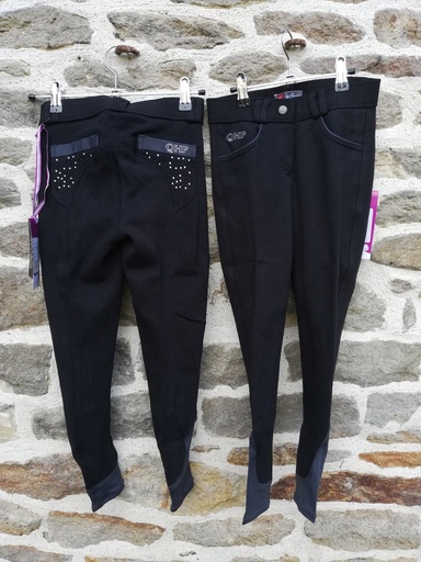 pantalon QHP pearl noir 176/16ans
