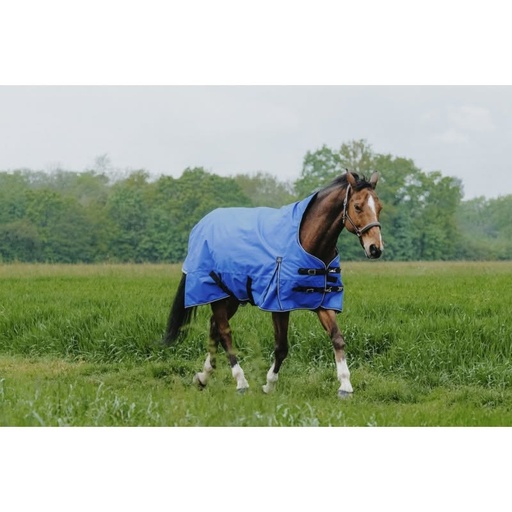 couverture imper equitheme 50gr 1200d highneck 105 (4,9) bleu/noir Soufflet aisance