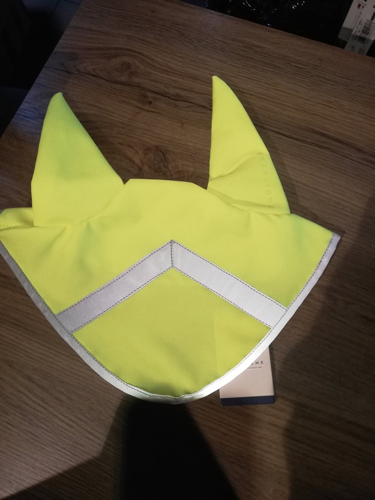 bonnet fluo jaune equitheme poney