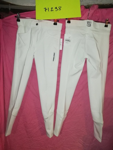 pantalon horse spirit paris blanc 12ans garçon