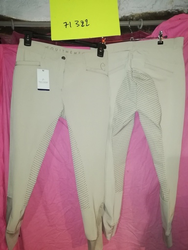 pantalon Equitheme micro beige femme 42