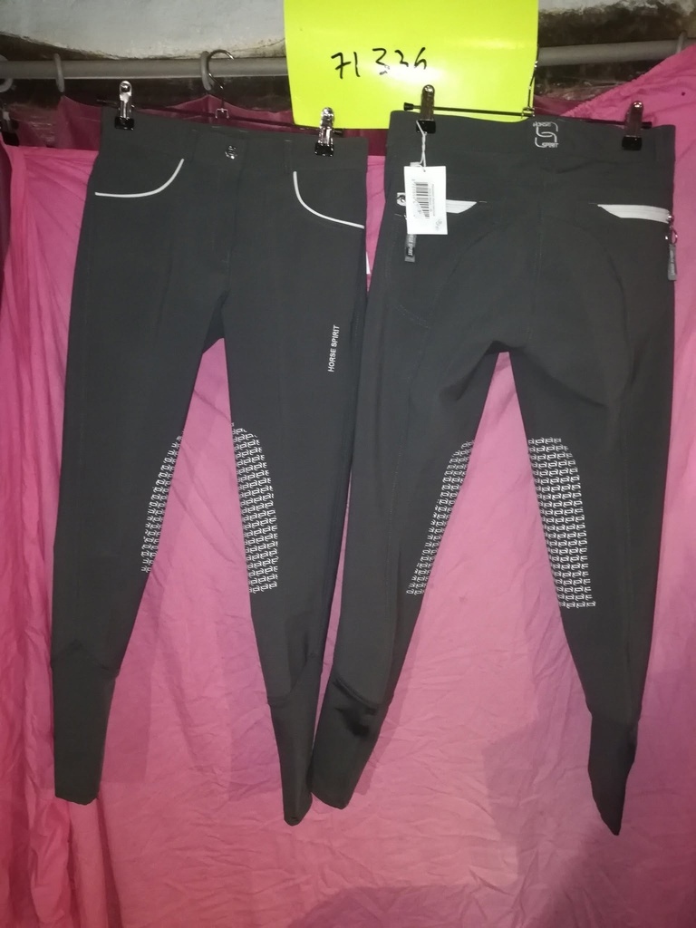pantalon horse spirit paris gris/blanc femme 34