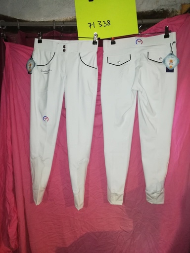 pantalon mademoiselle cavaliere blanc femme 40