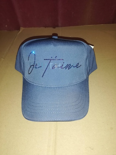 casquette equitheme je t’aime modele aude bleu/gris