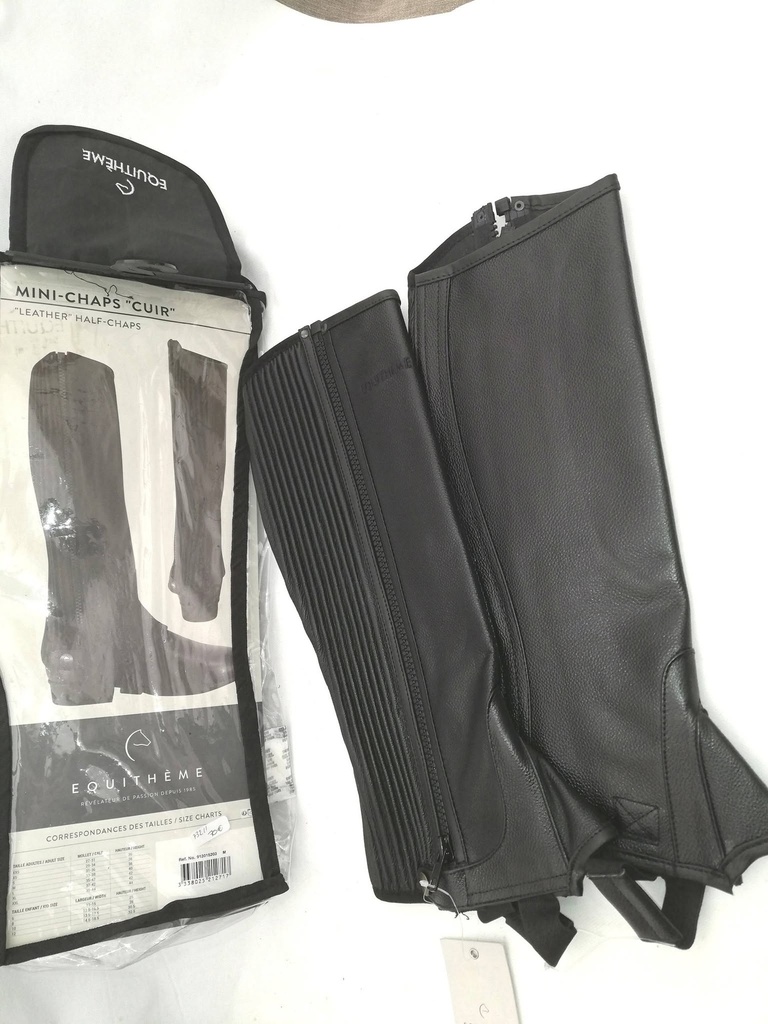 Mini-chaps equitheme cuir soufflet