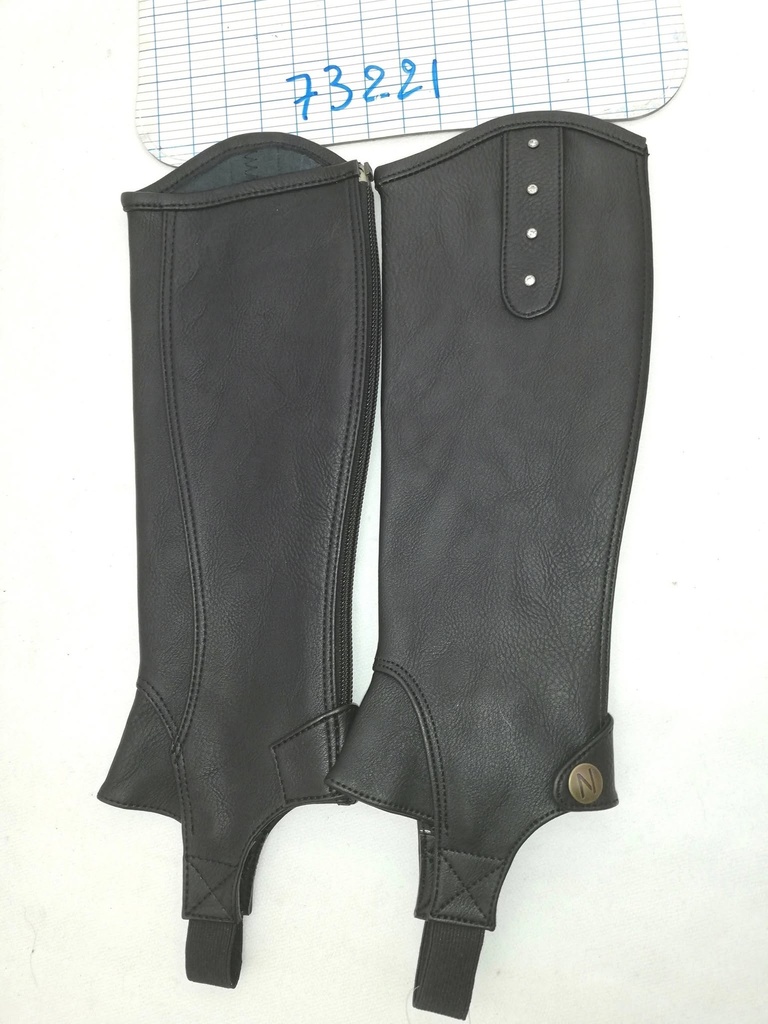 Mini-chaps norton simili cuir galaxi strass noir 8ans