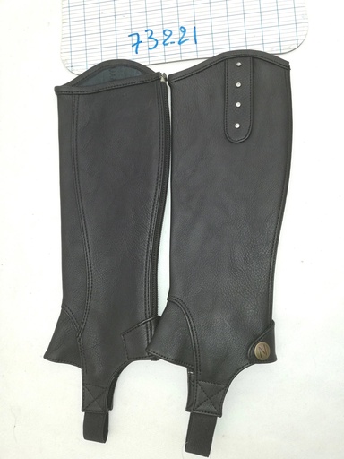 Mini-chaps norton simili cuir galaxi strass noir 8ans